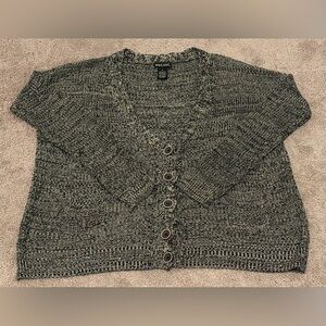 Wet Seal Women’s Gray Knit Button Up Long Sleeve Cardigan Size Medium